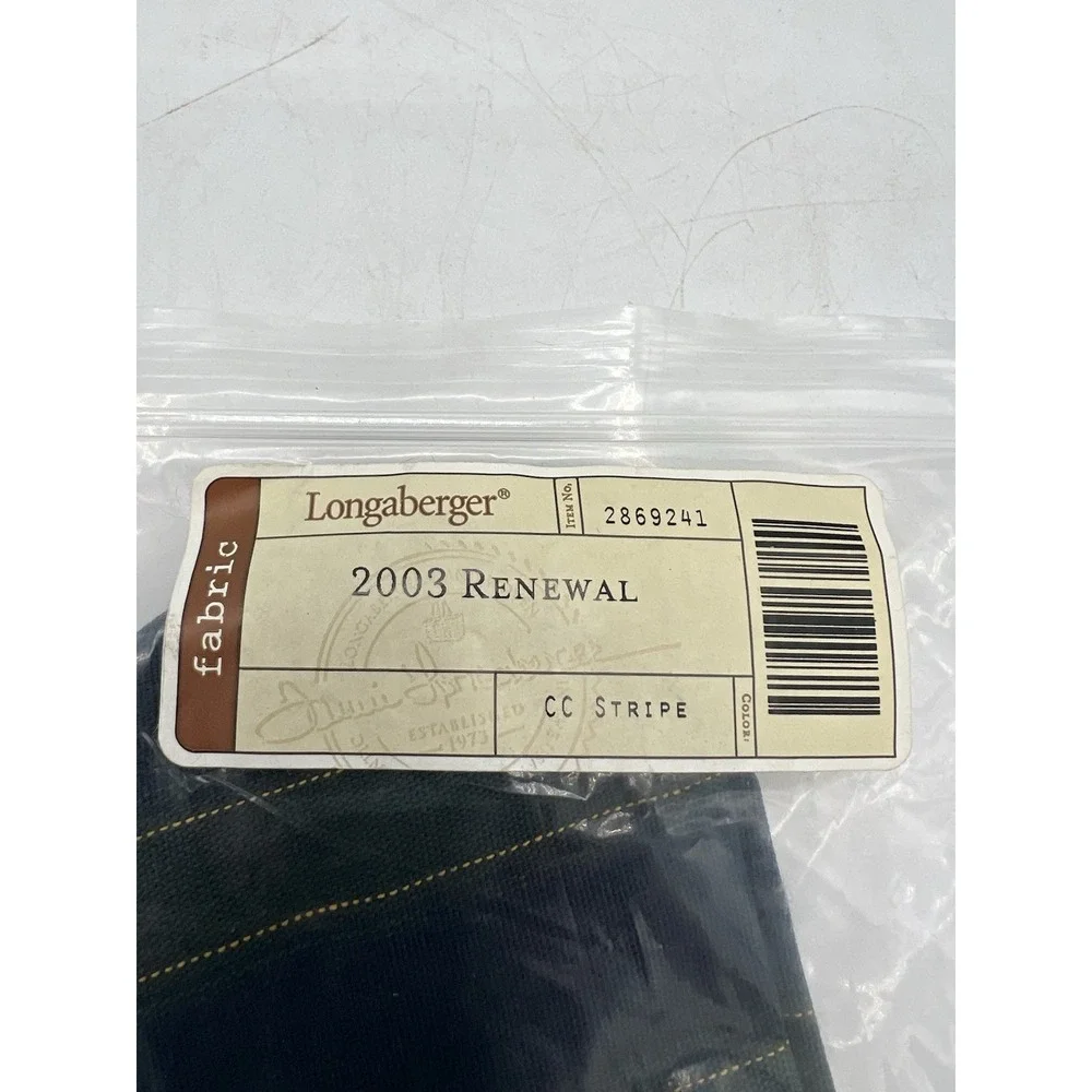 🌟 Longaberger 2003 Renewal Basket Liner – CC Stripe – NIP‎